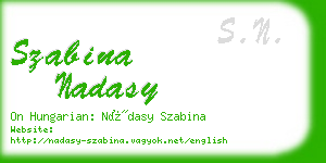 szabina nadasy business card